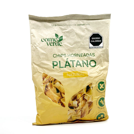 Platano Natural - Chips Horneados.  Cont. 180 grs