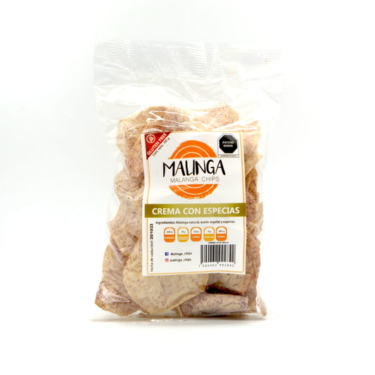 Malanga Chips Sabor Crema con especies.  Cont. 100 grs