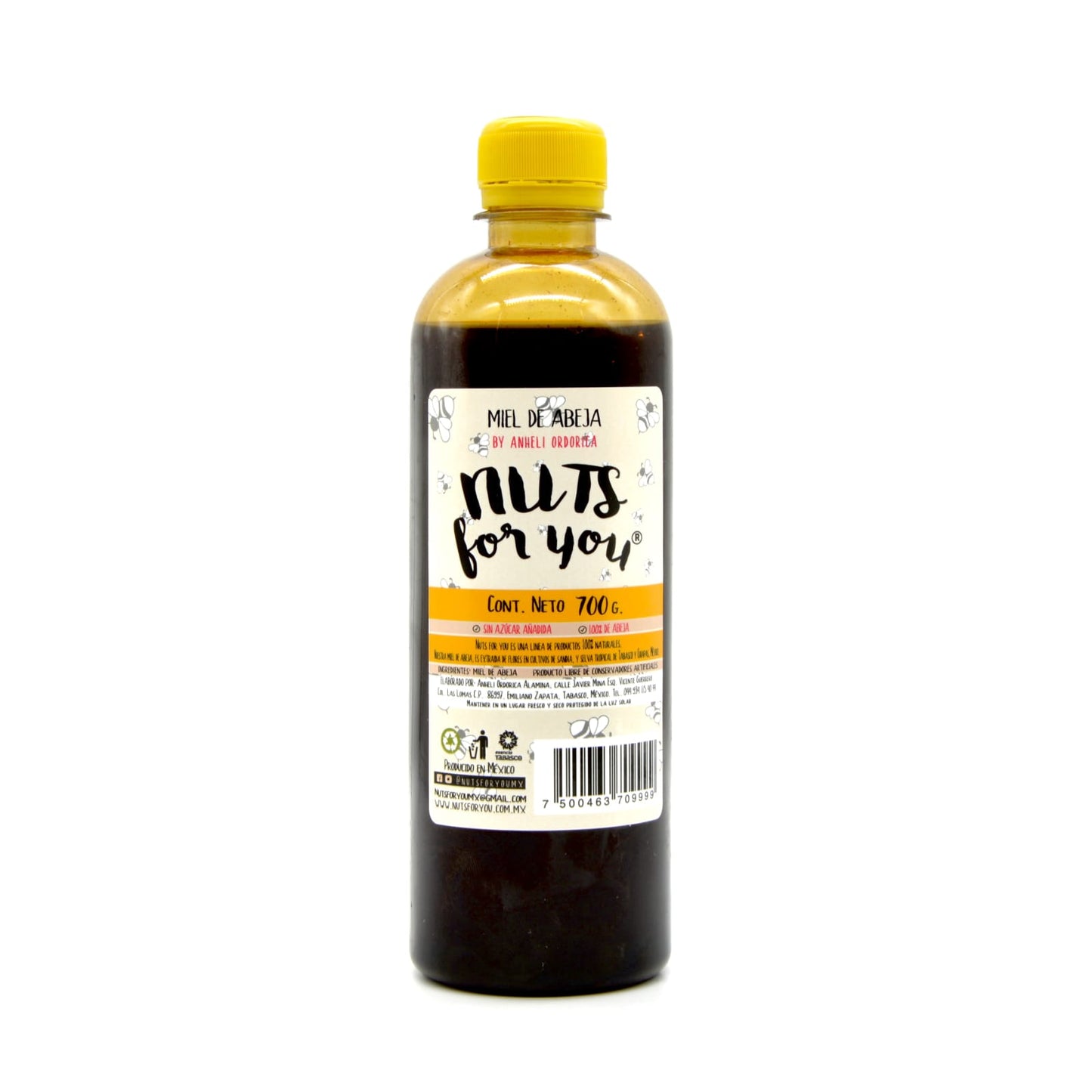 Miel de Abeja  Pura.  Cont. 700 Ml