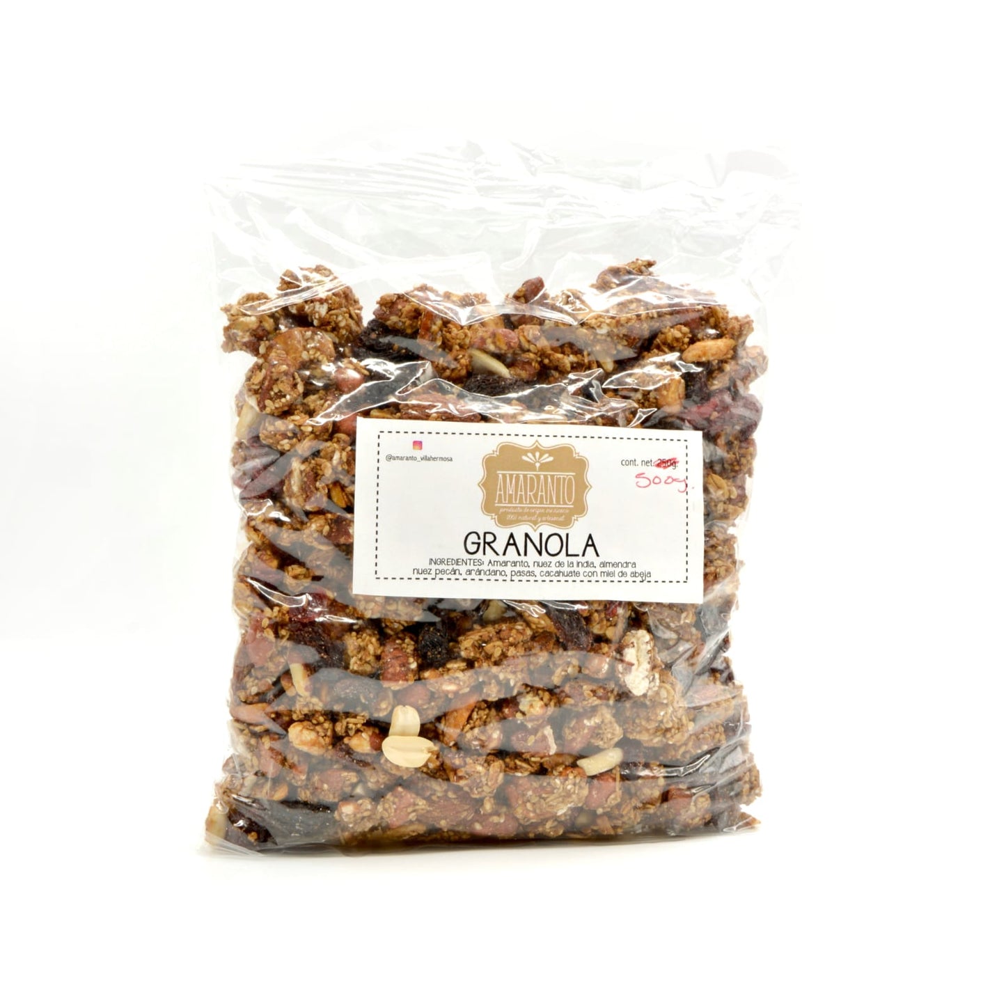 Granola.  Cont. 500 grs