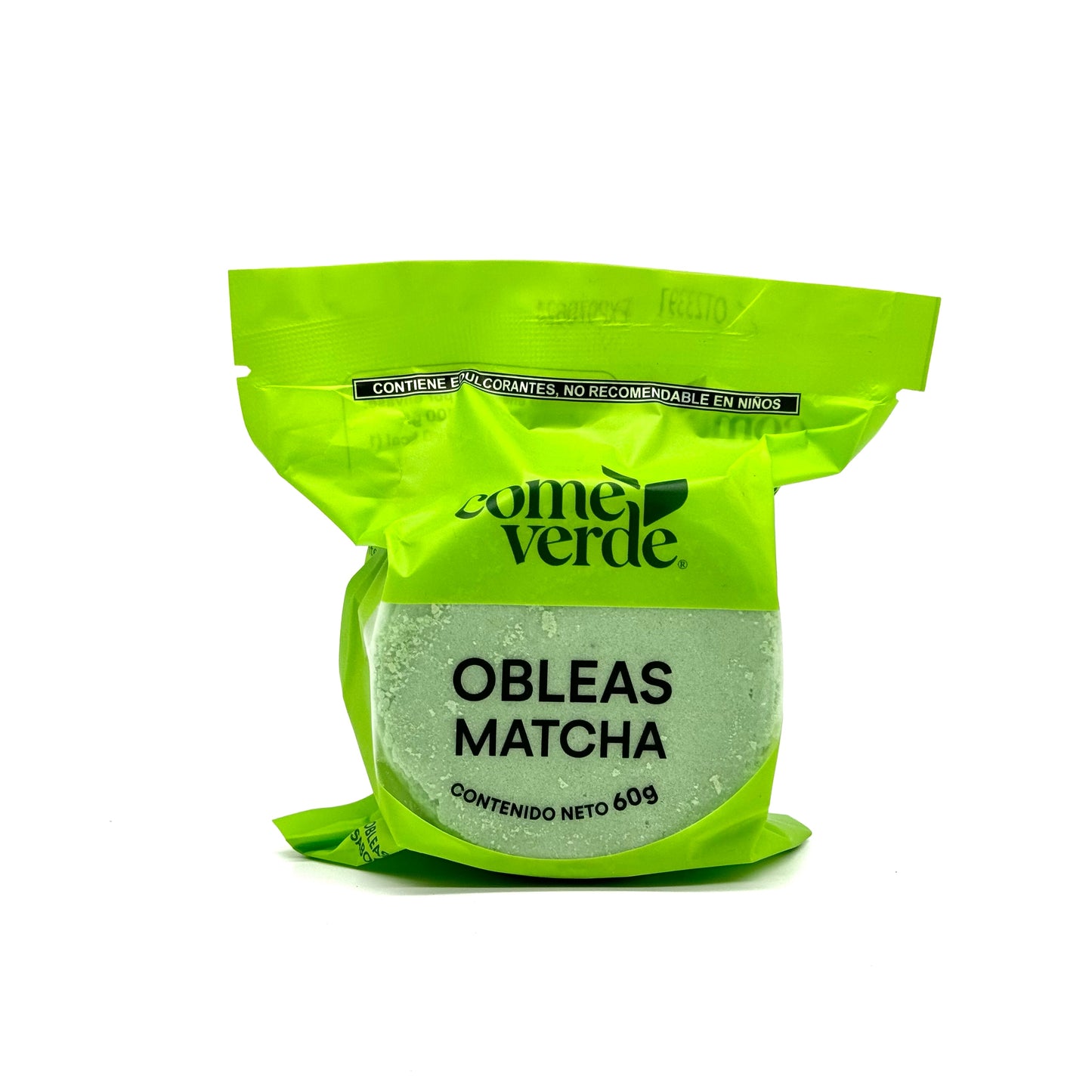 OBLEAS COME VERDE SABOR MATCHA.  Cont. 60 grs