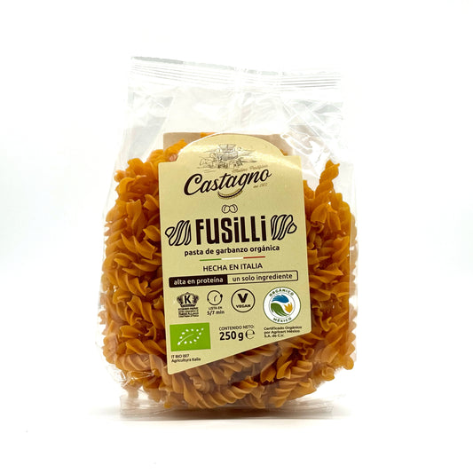 PASTA DE GARBANZO ORGANICA.  FUSILLI.  Cont.250 grs