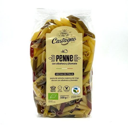 PENNE CON ALBAHACA Y JITOMATE.  Cont 500 grs