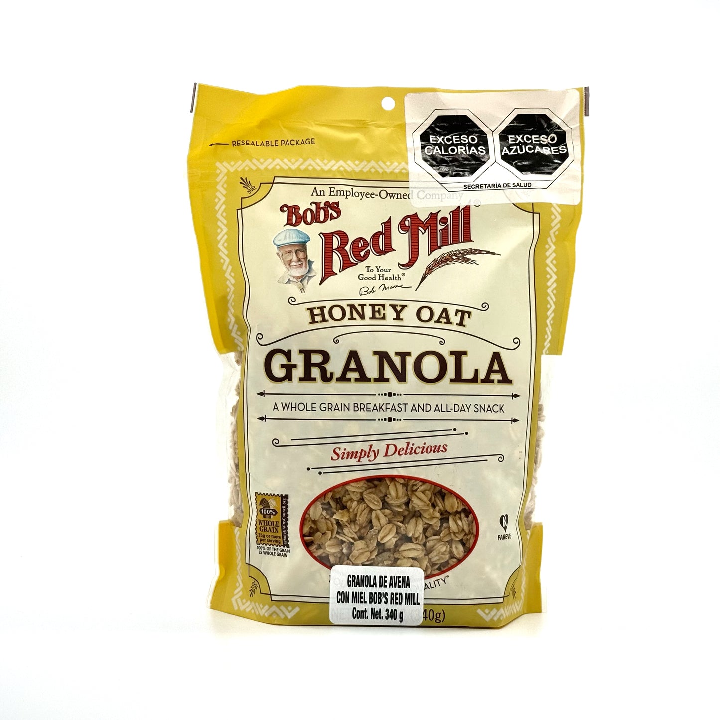 Granola con Miel.  Cont. 340 grs