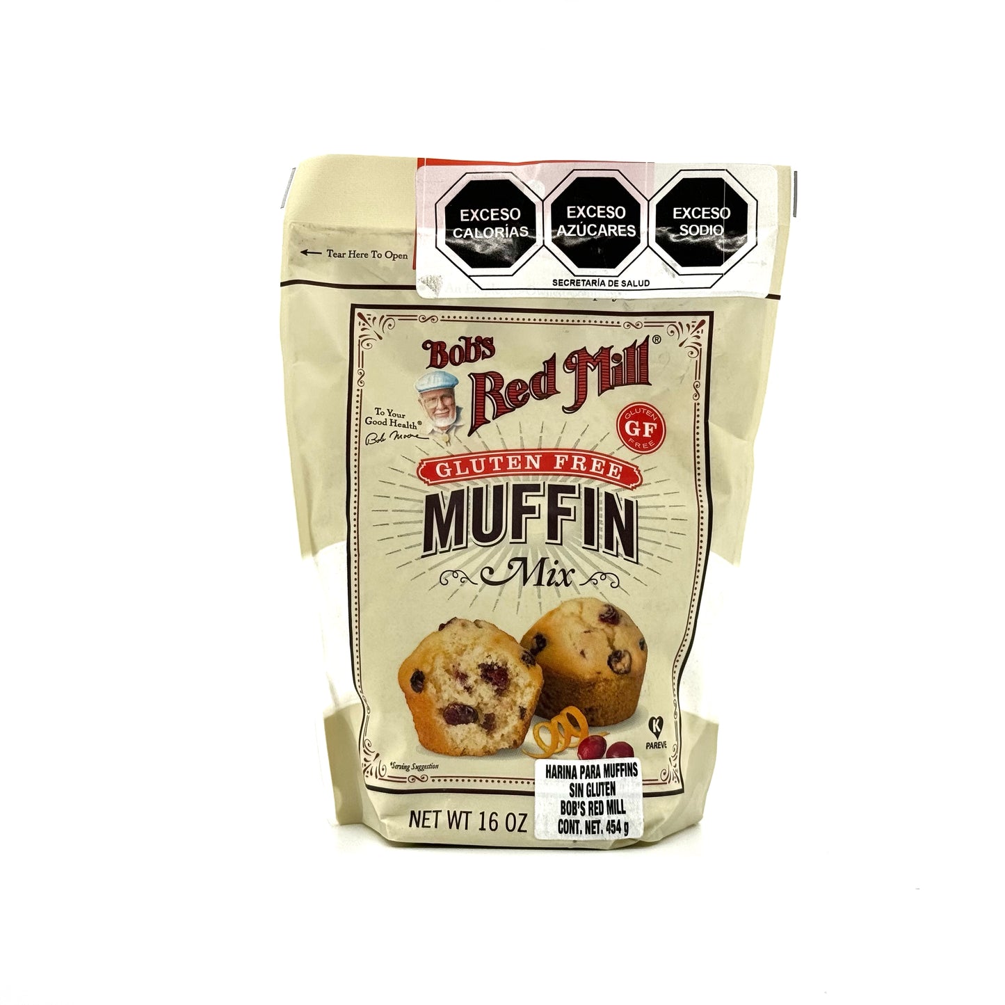 Harina para Muffins sin Gluten.  Cont.  454 grs