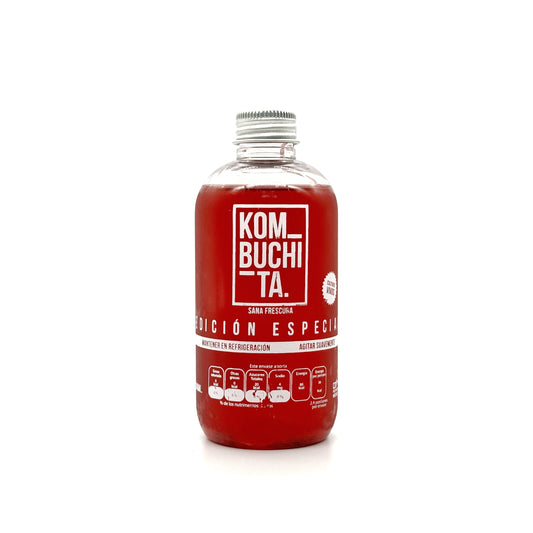 Kombuchita sabor Frutos Rojos.  Cont. 240 ml