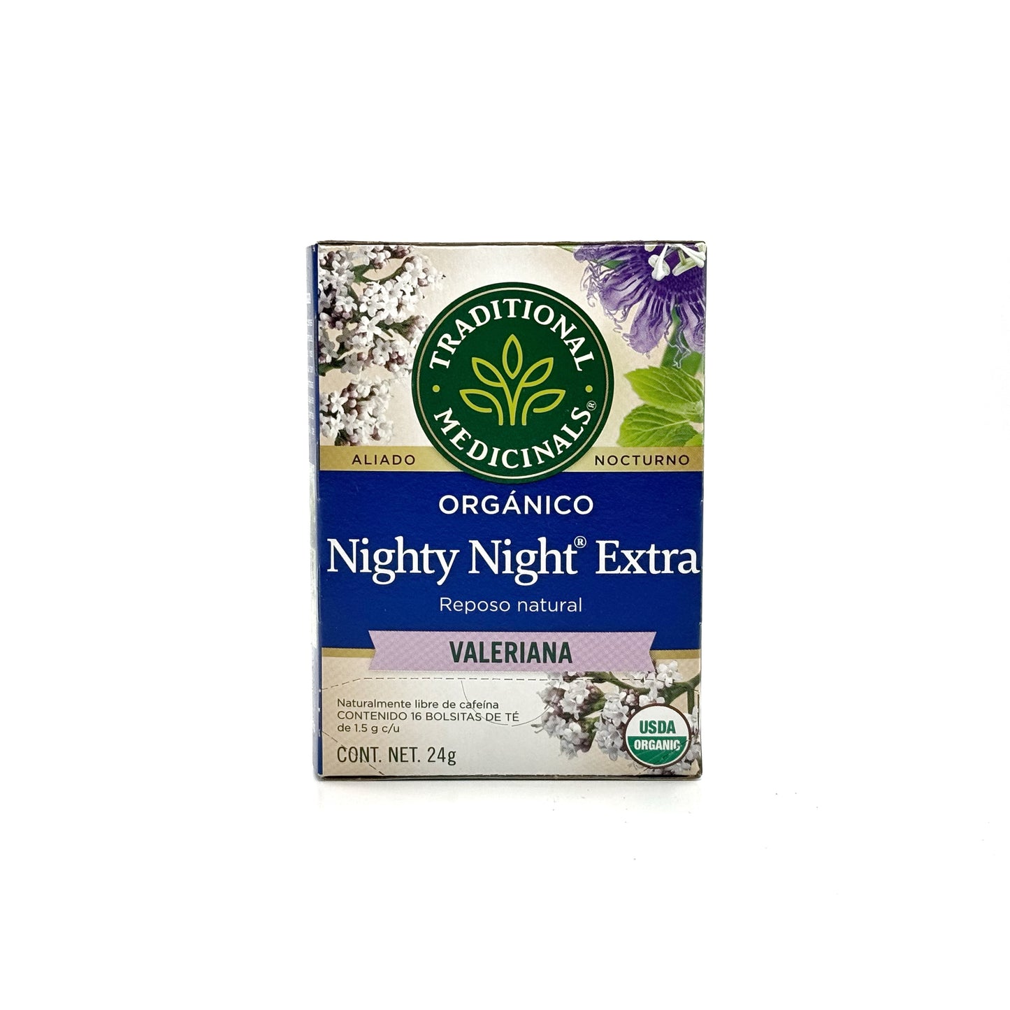 Té Orgánico Nighty Night Extra Con Valeriana.   Cont. 16 sobre