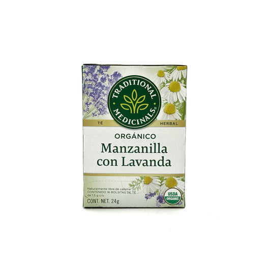 Té Orgánico De Manzanilla Con Lavanda.   Cont.  16 sobres