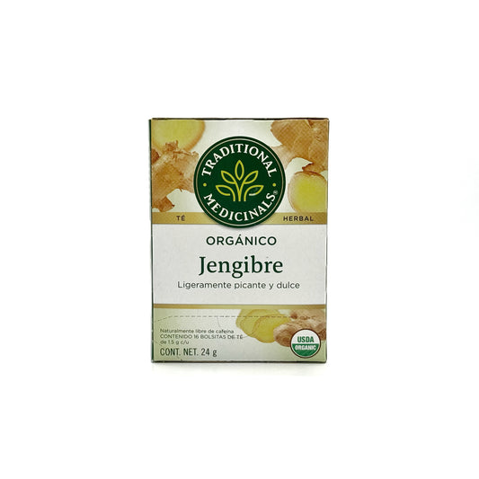 Té Orgánico De Jengibre.  Cont.  16 sobres