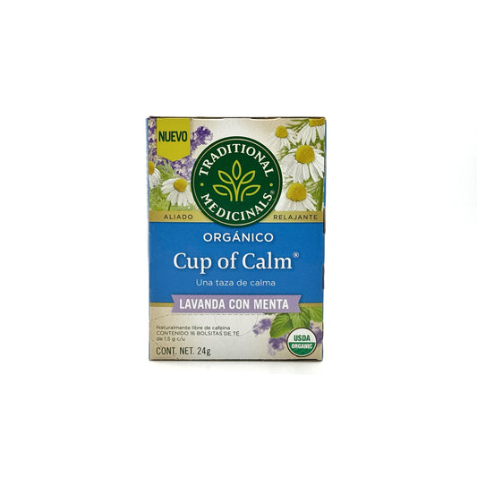 Té Orgánico Cup Of Calm Lavanda Con Menta.   Cont. 16 sobres