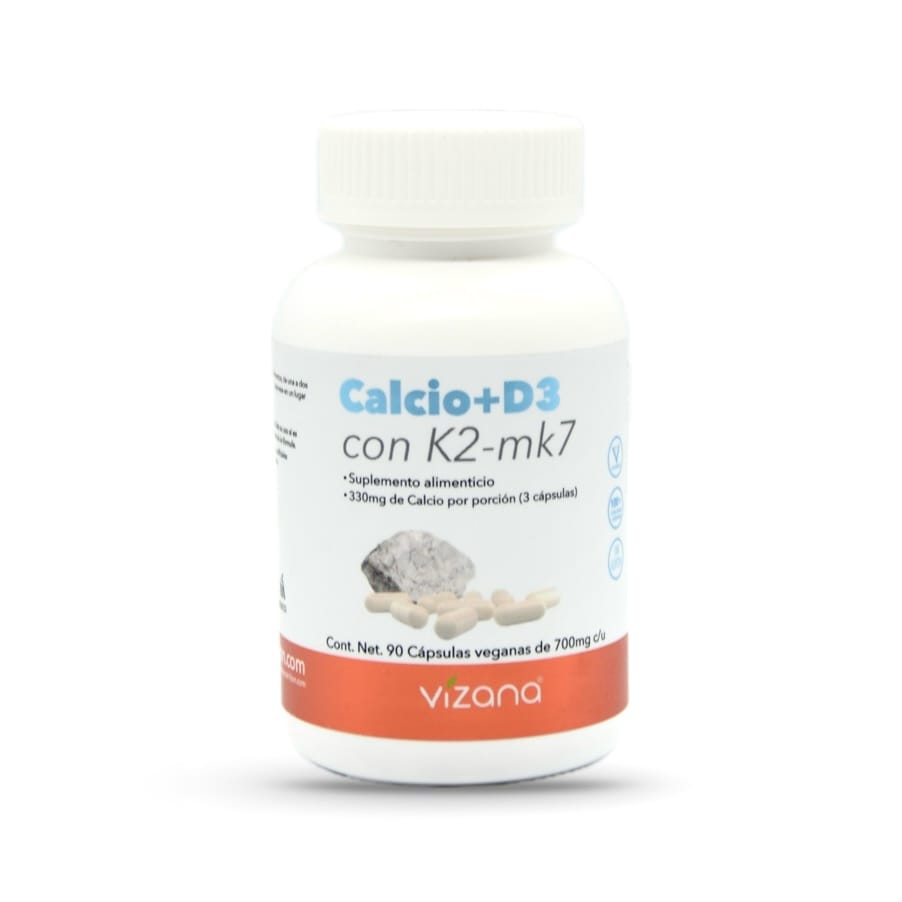 Calcio + D3 con K2 -mk7 - Suplemento Alimenticio 90 cap.